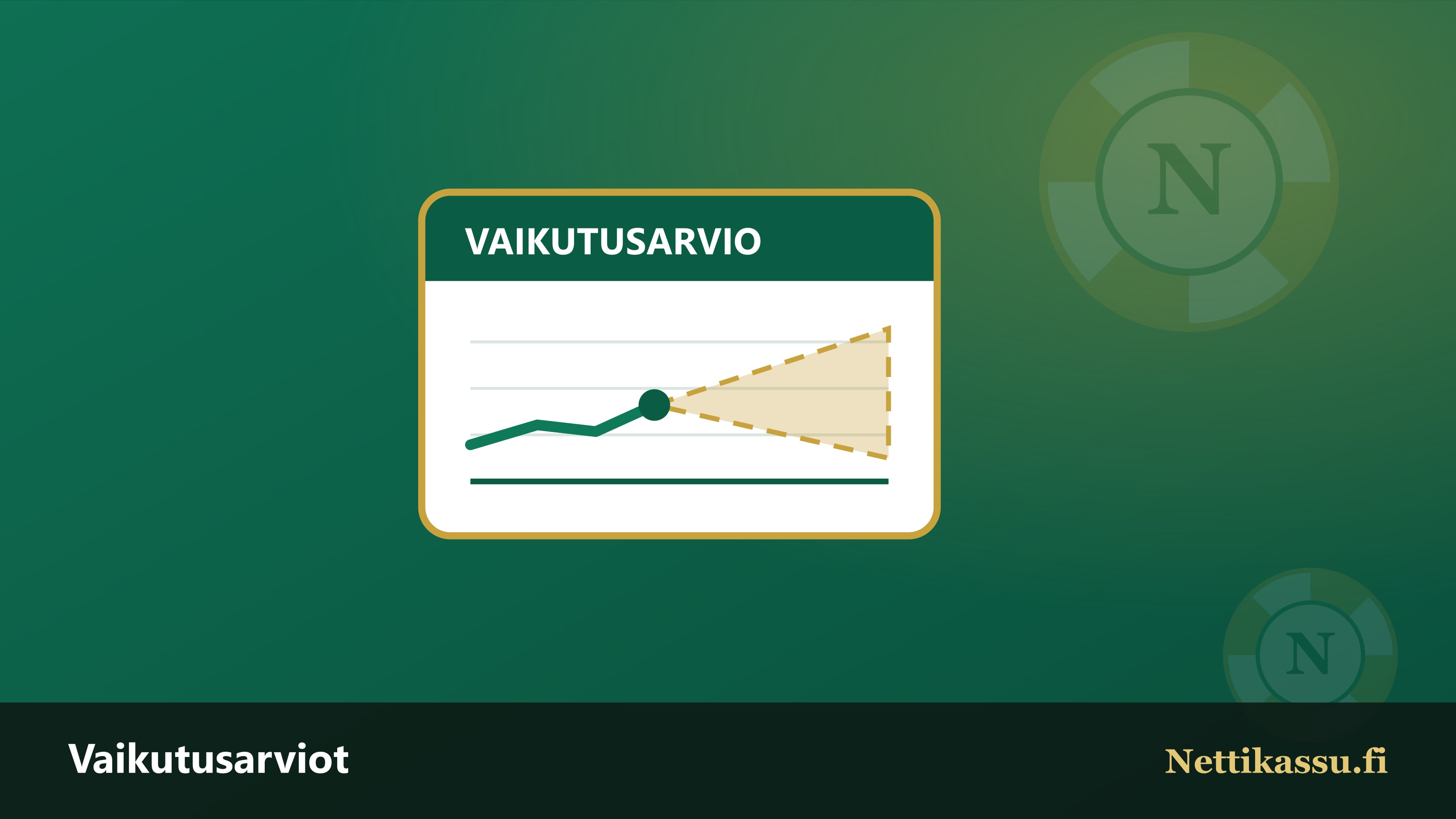 Viivakaavio, jonka toteutunut käyrä jatkuu levenevänä epävarmuusviuhkana